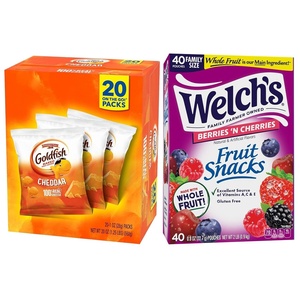 image:imageWelchs Fruit Snacks Berries n Cherries Great for School Lunches Bulk Pack Individual Single Serve Bags 155 oz Pack of 144Goldfish Cheddar  Welchs Fruit Snacks